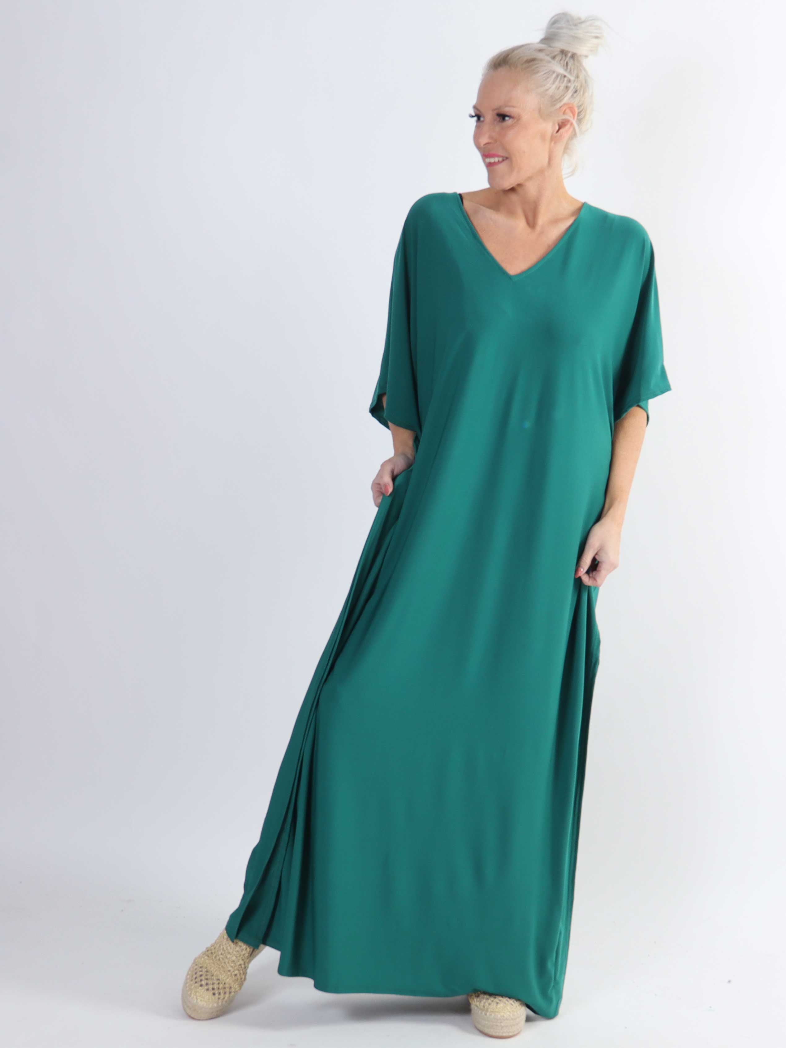 Azmina Plain Long - enfärgad stretchig tunika i stora storlekar